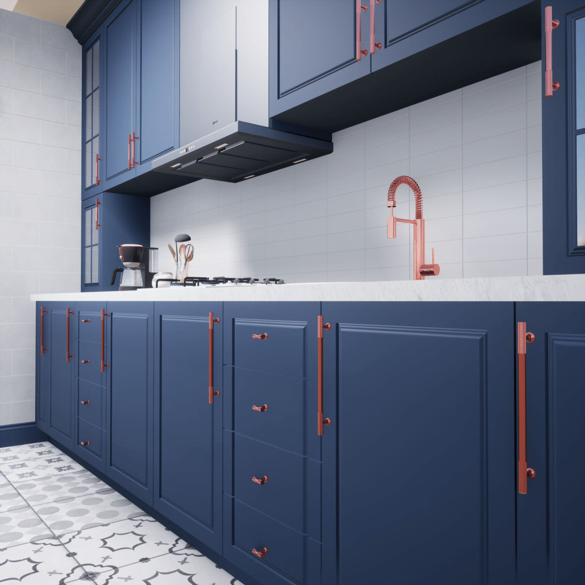 Apex 160 mm Rose Kulp Lüks Country Mutfak Mobilya Dolap Çekmece Kulpu