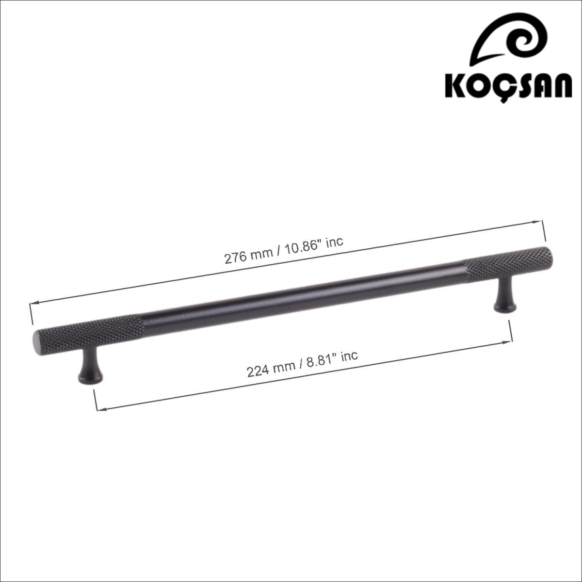 Apex 224 mm Siyah Kulp Lüks Country Mutfak Mobilya Dolap Çekmece Kulpu 224 mm Siyah