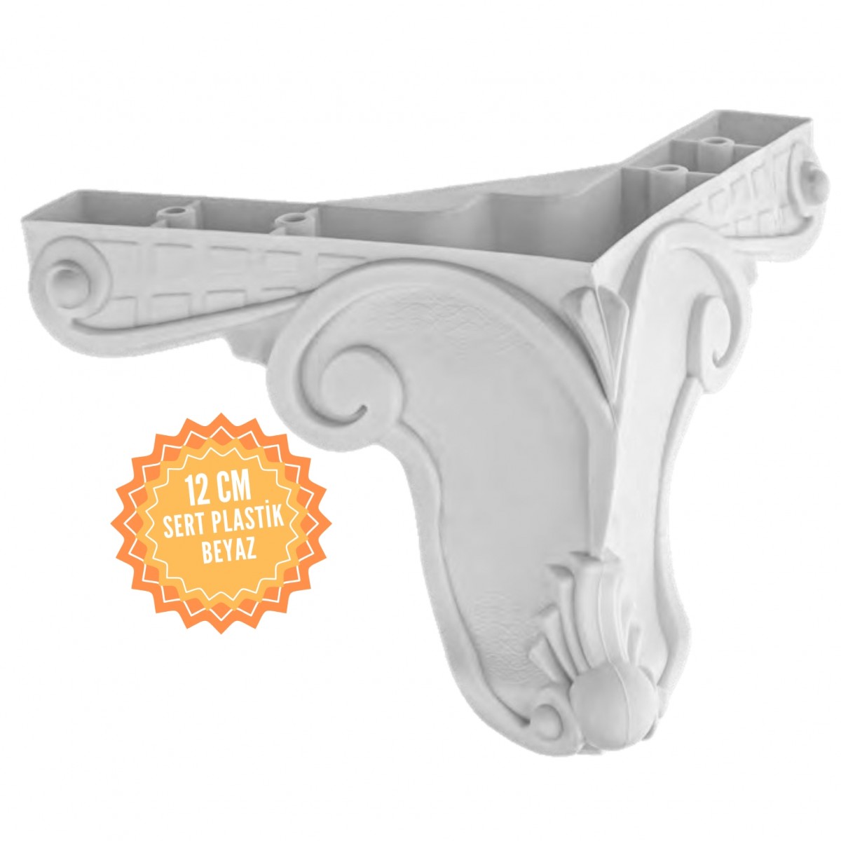 Aslan 12 Cm Plastik Mobilya Ayağı, Lüks Metal Mobilya Ayak, Koltuk, Dolap, Şifonyer Ayak