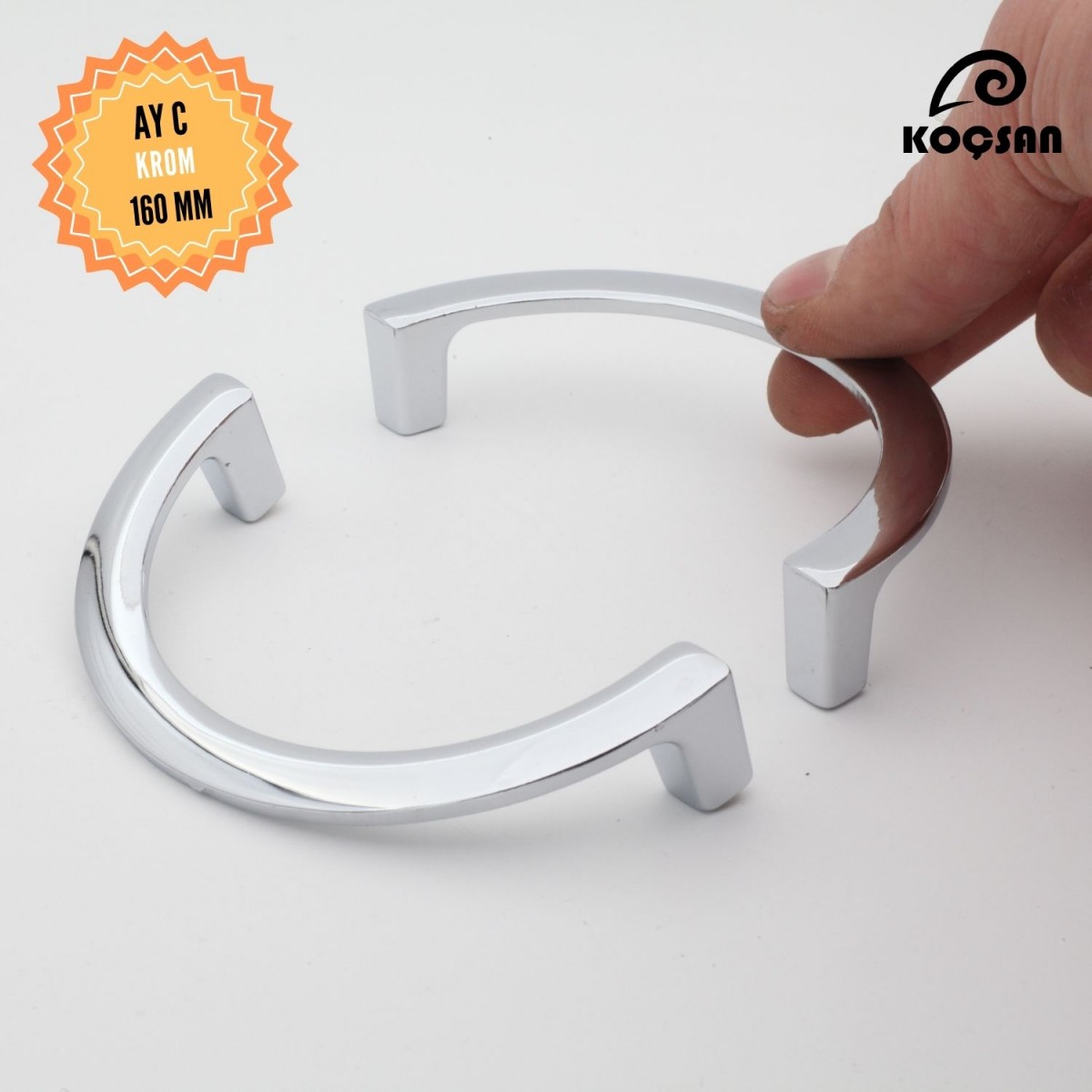 Ay C Kulp Lüks Country Mutfak Mobilya Dolap Çekmece Kulpu 160 mm-Krom