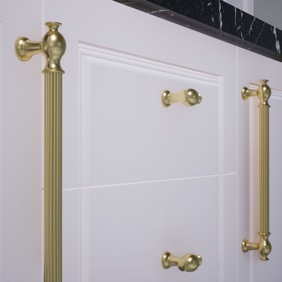 Begum Kulp Lüks Country Mutfak Mobilya Dolap Çekmece Kulpu 160 mm_Mat Altın Begum Kulp Lüks Country Mutfak Mobilya Dolap Çekmece Kulpu 160 mm_Mat Altın