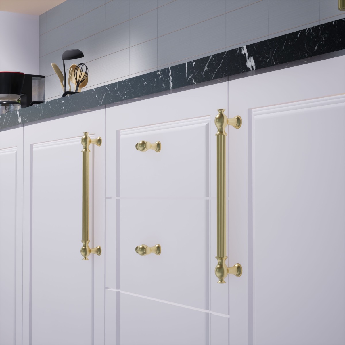 Begum Kulp Lüks Country Mutfak Mobilya Dolap Çekmece Kulpu 160 mm_Mat Altın Begum Kulp Lüks Country Mutfak Mobilya Dolap Çekmece Kulpu 160 mm_Mat Altın