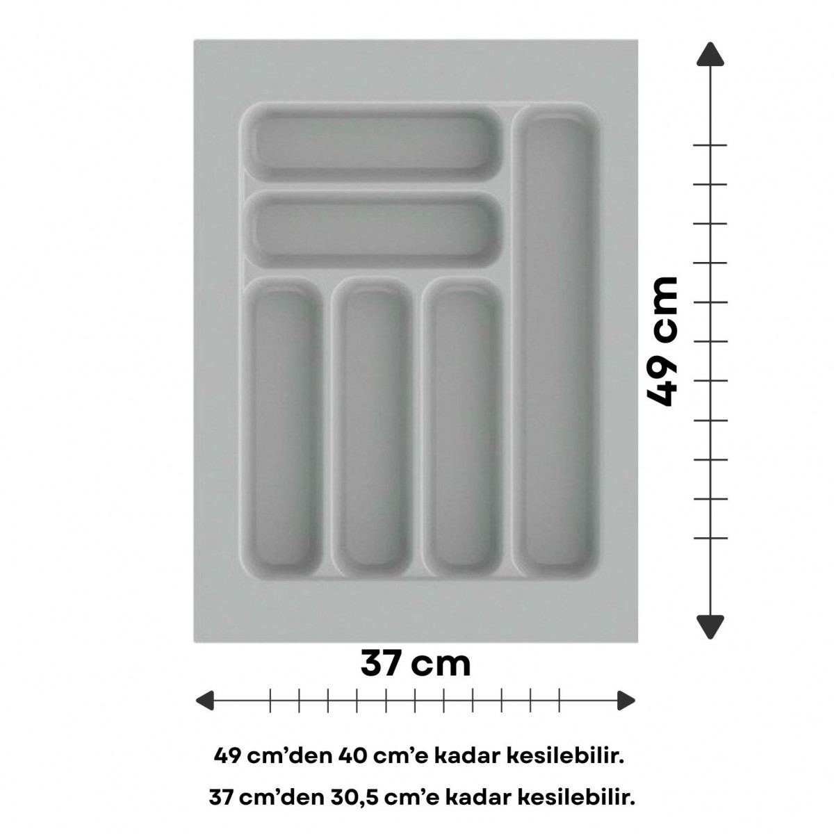 Çekmece İçi Kaşıklık, Düzenleyici, Organizatör 37 CM X 49 CM-Gri Çekmece İçi Kaşıklık, Düzenleyici, Organizatör 37 CM X 49 CM-Gri