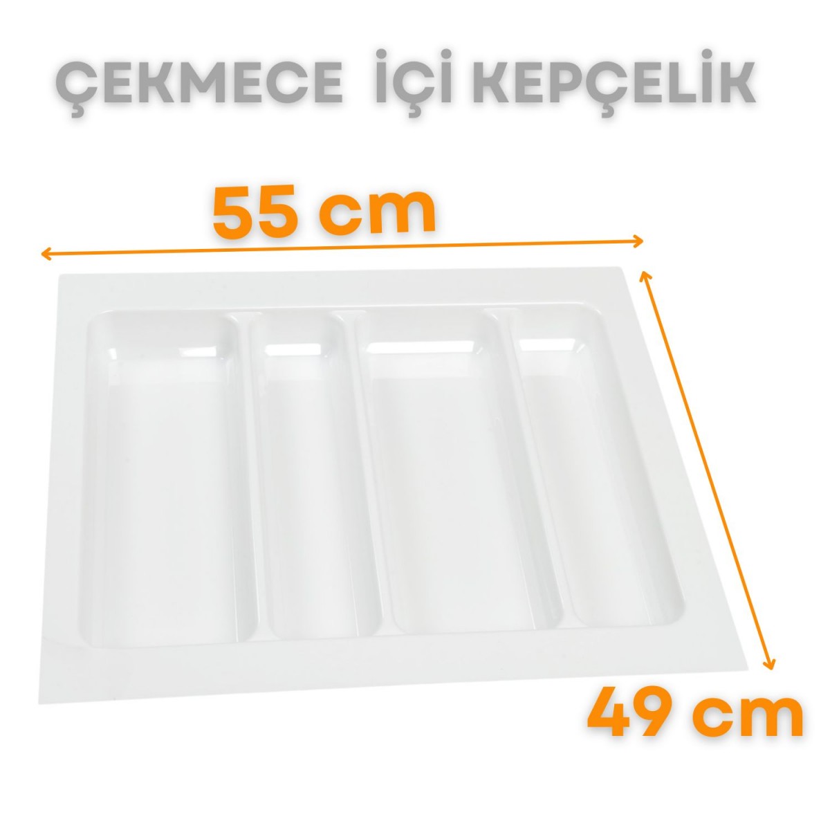 Çekmece İçi Kepçelik, Düzenleyici, Organizatör 55 CM X 49 CM -Beyaz Çekmece İçi Kepçelik, Düzenleyici, Organizatör 55 CM X 49 CM -Beyaz