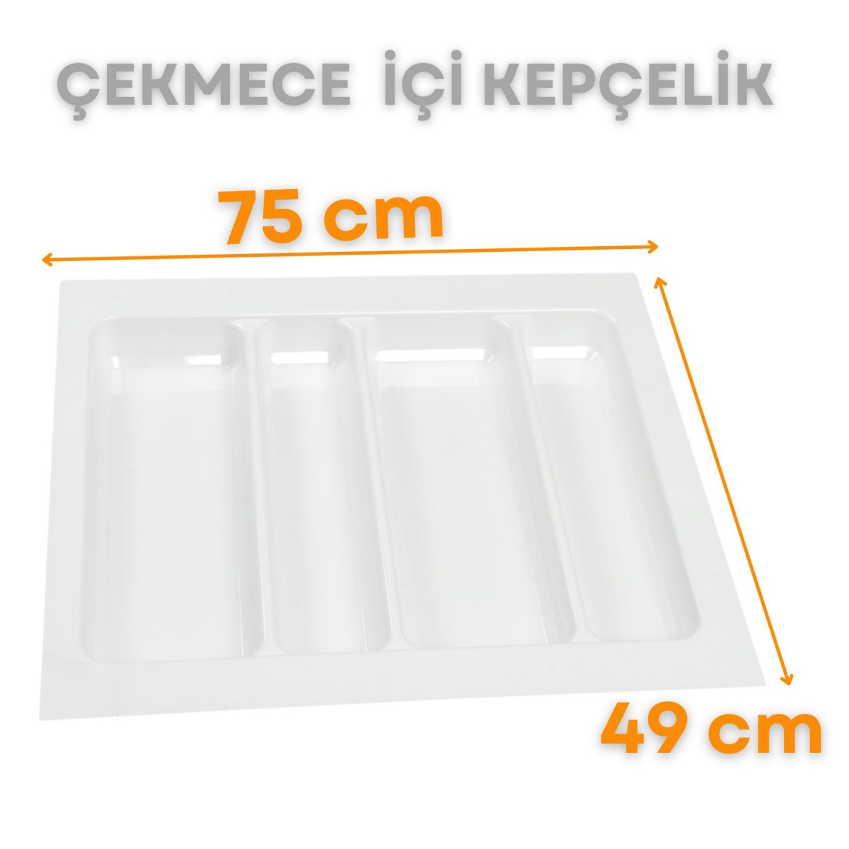 Çekmece İçi Kepçelik, Düzenleyici, Organizatör 75 CM X 49 CM -Beyaz Çekmece İçi Kepçelik, Düzenleyici, Organizatör 75 CM X 49 CM -Beyaz