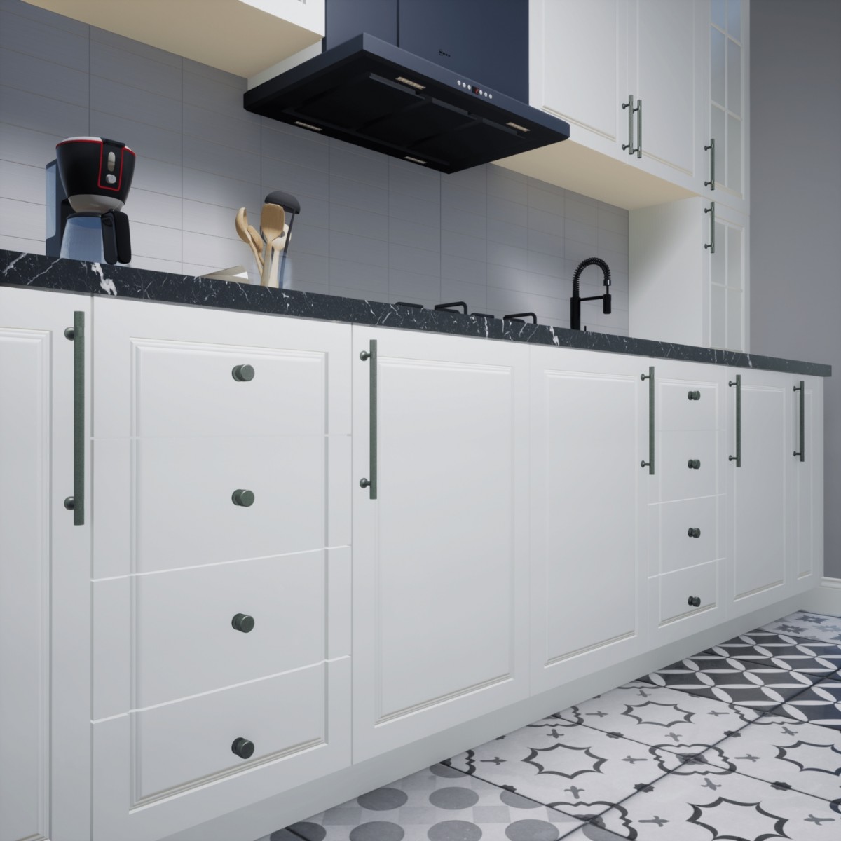 Firuze 160 mm Antik Gümüş Kulp Lüks Country Mutfak Mobilya Dolap Çekmece Kulpu Firuze 160 mm Antik Gümüş Kulp Lüks Country Mutfak Mobilya Dolap Çekmece Kulpu