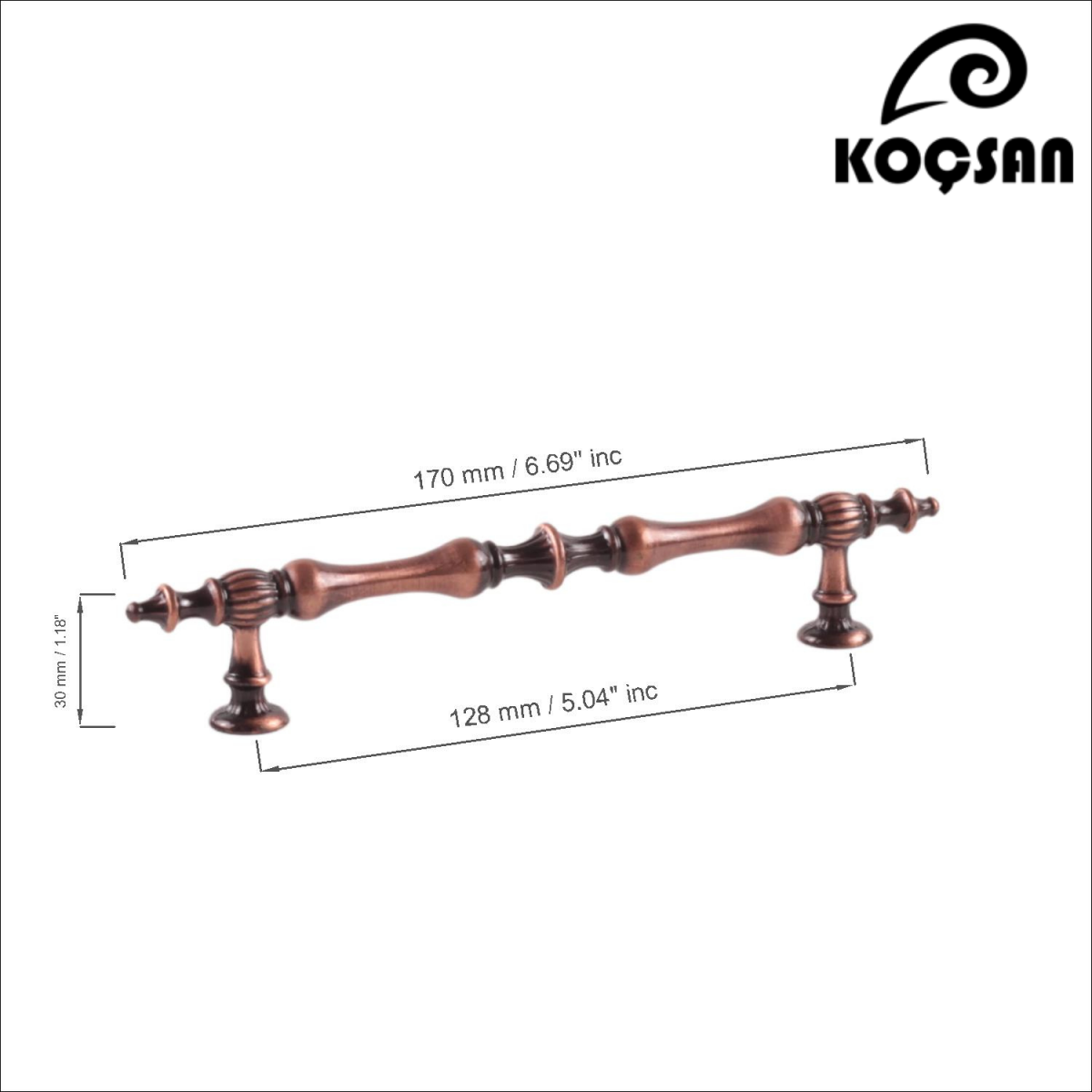 Hilal 128 mm Antik Bakır Kulp Lüks Country Mutfak Mobilya Dolap Çekmece Kulpu Hilal 128 mm Antik Bakır Kulp Lüks Country Mutfak Mobilya Dolap Çekmece Kulpu