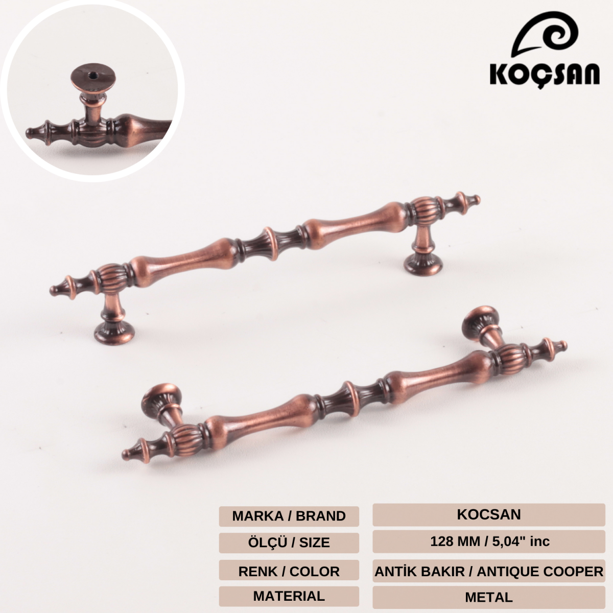 Hilal 128 mm Antik Bakır Kulp Lüks Country Mutfak Mobilya Dolap Çekmece Kulpu Hilal 128 mm Antik Bakır Kulp Lüks Country Mutfak Mobilya Dolap Çekmece Kulpu