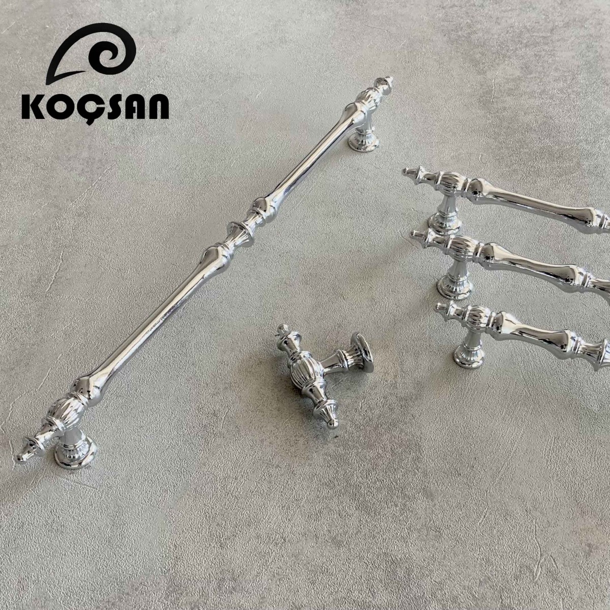 Hilal 96 mm Krom Kulp Lüks Country Mutfak Mobilya Dolap Çekmece Kulpu