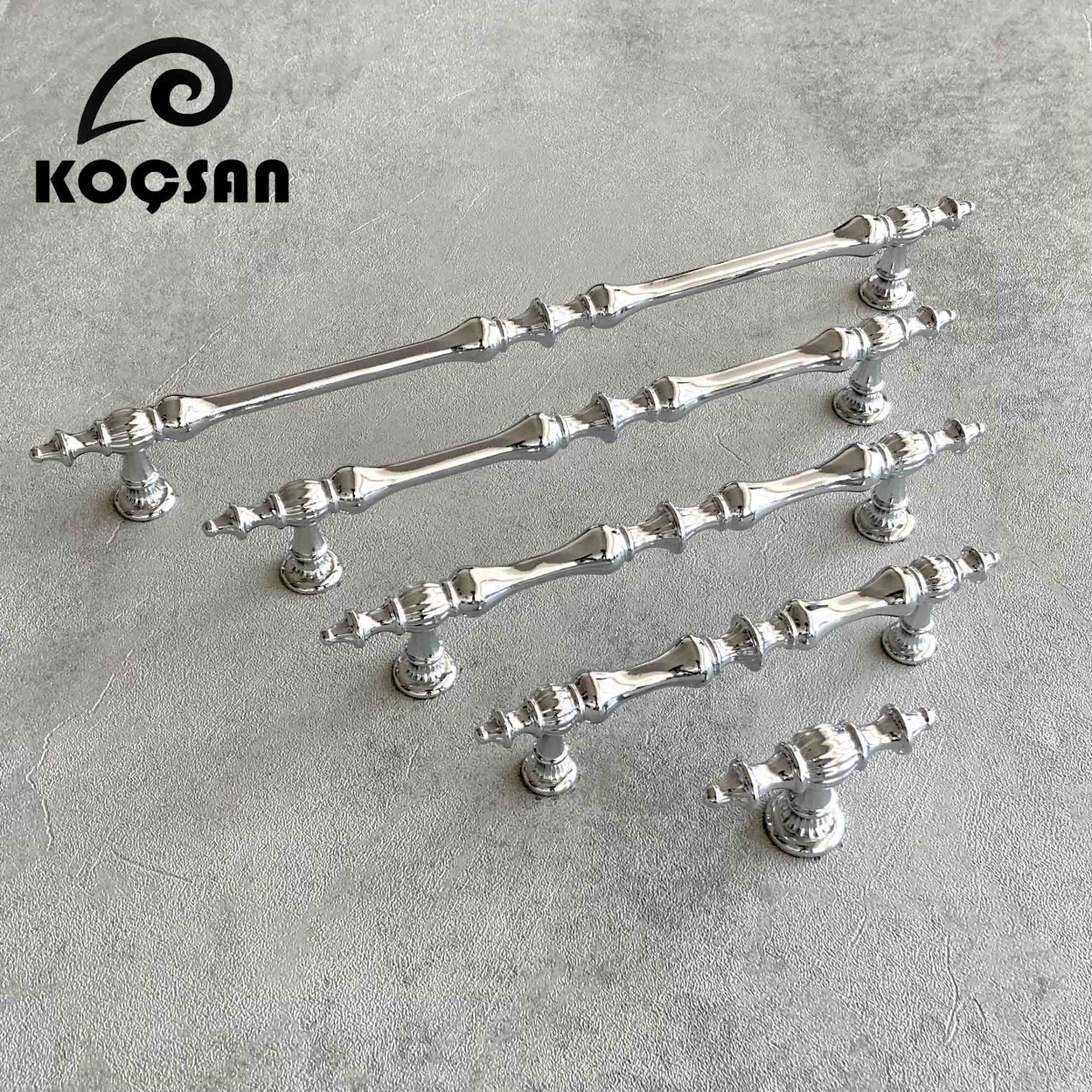 Hilal 96 mm Krom Kulp Lüks Country Mutfak Mobilya Dolap Çekmece Kulpu