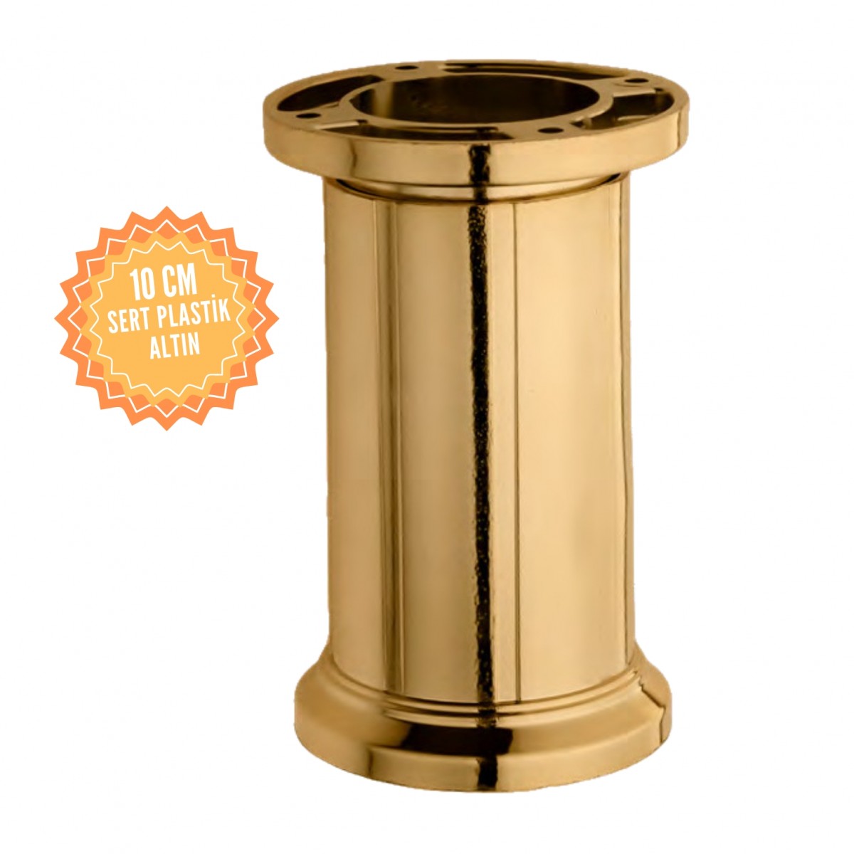 Jumbo Ayarlanabilir 10 Cm Plastik Mobilya Ayağı, Lüks Metal Mobilya Ayak, Koltuk, Dolap, Şifonyer Ayak 10 cm-Altın
