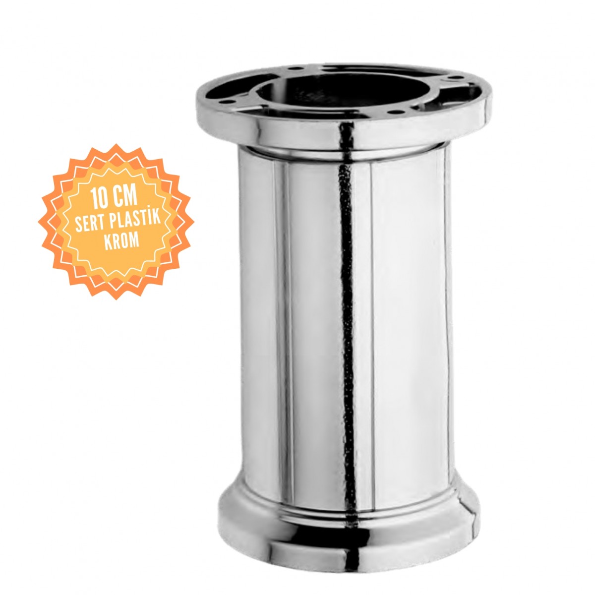 Jumbo Ayarlanabilir 10 Cm Plastik Mobilya Ayağı, Lüks Metal Mobilya Ayak, Koltuk, Dolap, Şifonyer Ayak 10 cm-Gri