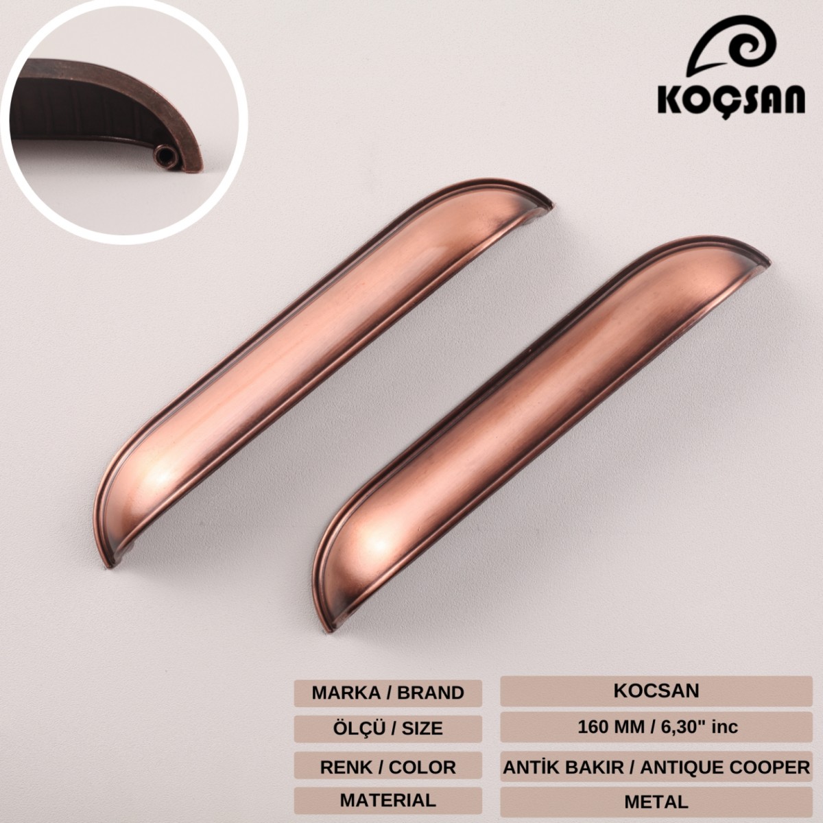 Midye 160 mm Antik Bakır Kulp Lüks Country Mutfak Mobilya Dolap Çekmece Kulpu Midye 160 mm Antik Bakır Kulp Lüks Country Mutfak Mobilya Dolap Çekmece Kulpu