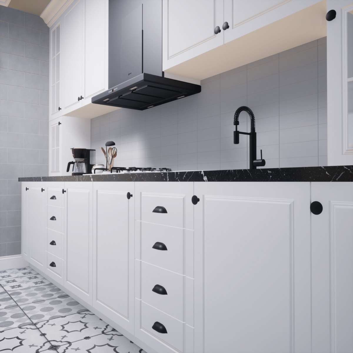 Midye 96 mm Siyah Kulp Lüks Country Mutfak Mobilya Dolap Çekmece Kulpu Midye 96 mm Siyah Kulp Lüks Country Mutfak Mobilya Dolap Çekmece Kulpu