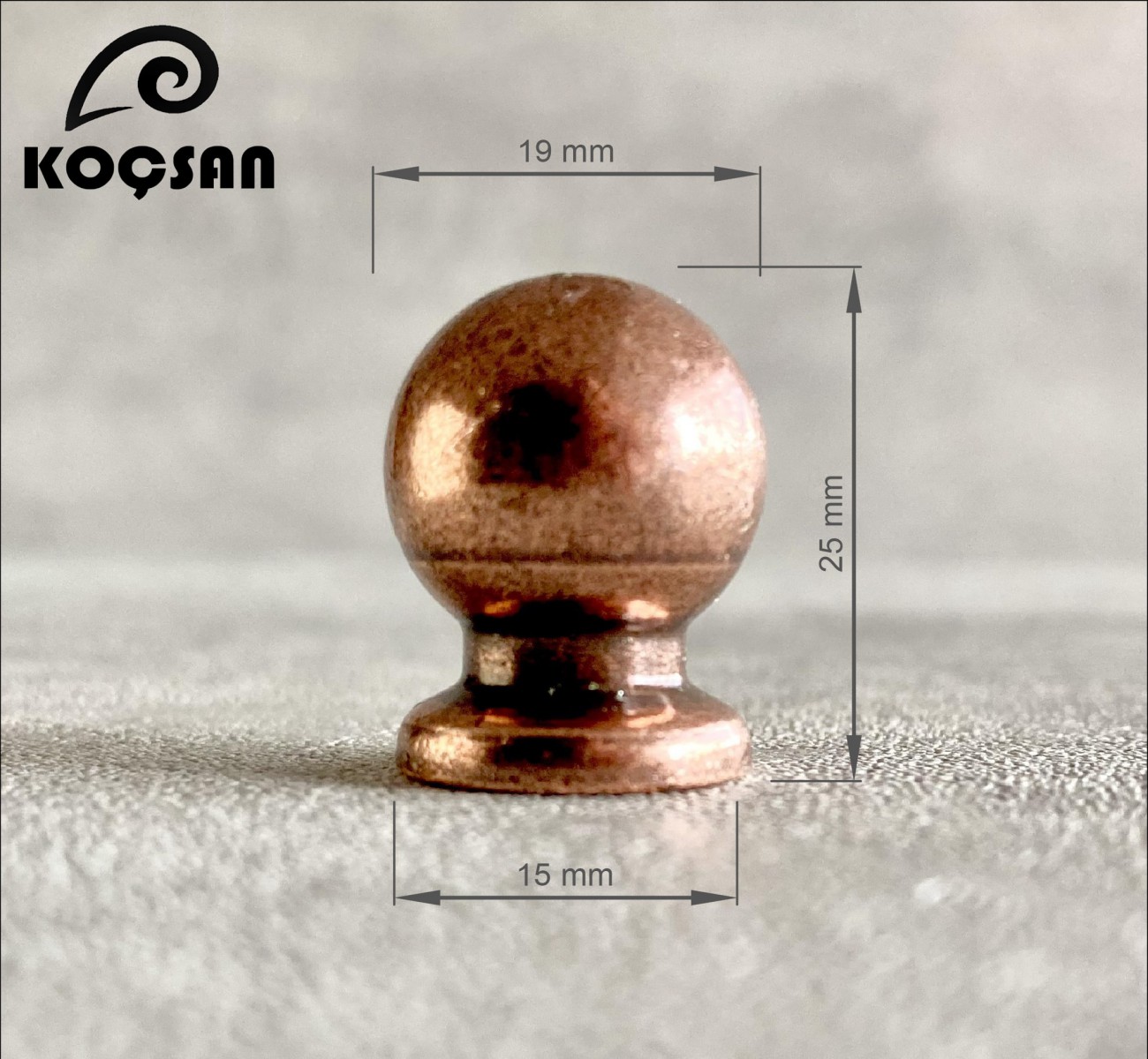 Misket 19 mm Antik Bakır Kulp Lüks Country Mutfak Mobilya Dolap Çekmece Kulpu