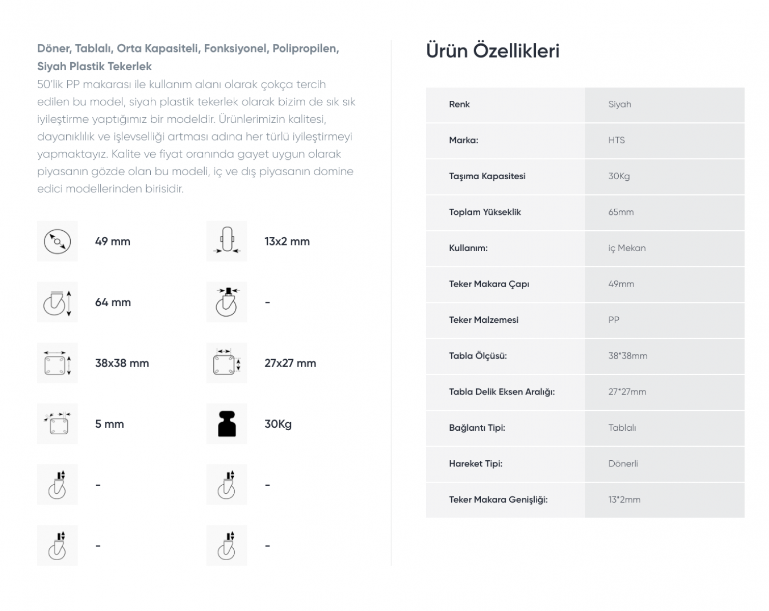 Mobilya Tekeri Plastik Büyük Tablalı Sarhoş Teker Mobilya Tekeri Plastik Büyük Tablalı Sarhoş Teker