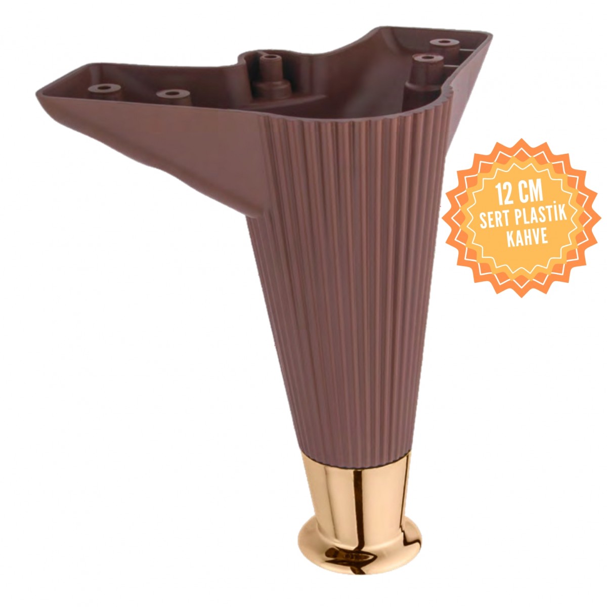 Nefes Çizgili Plastik Mobilya Ayağı, Lüks Metal Mobilya Ayak, Koltuk, Dolap, Şifonyer Ayak 12 cm-Kahve Nefes Çizgili Plastik Mobilya Ayağı, Lüks Metal Mobilya Ayak, Koltuk, Dolap, Şifonyer Ayak 12 cm-Kahve