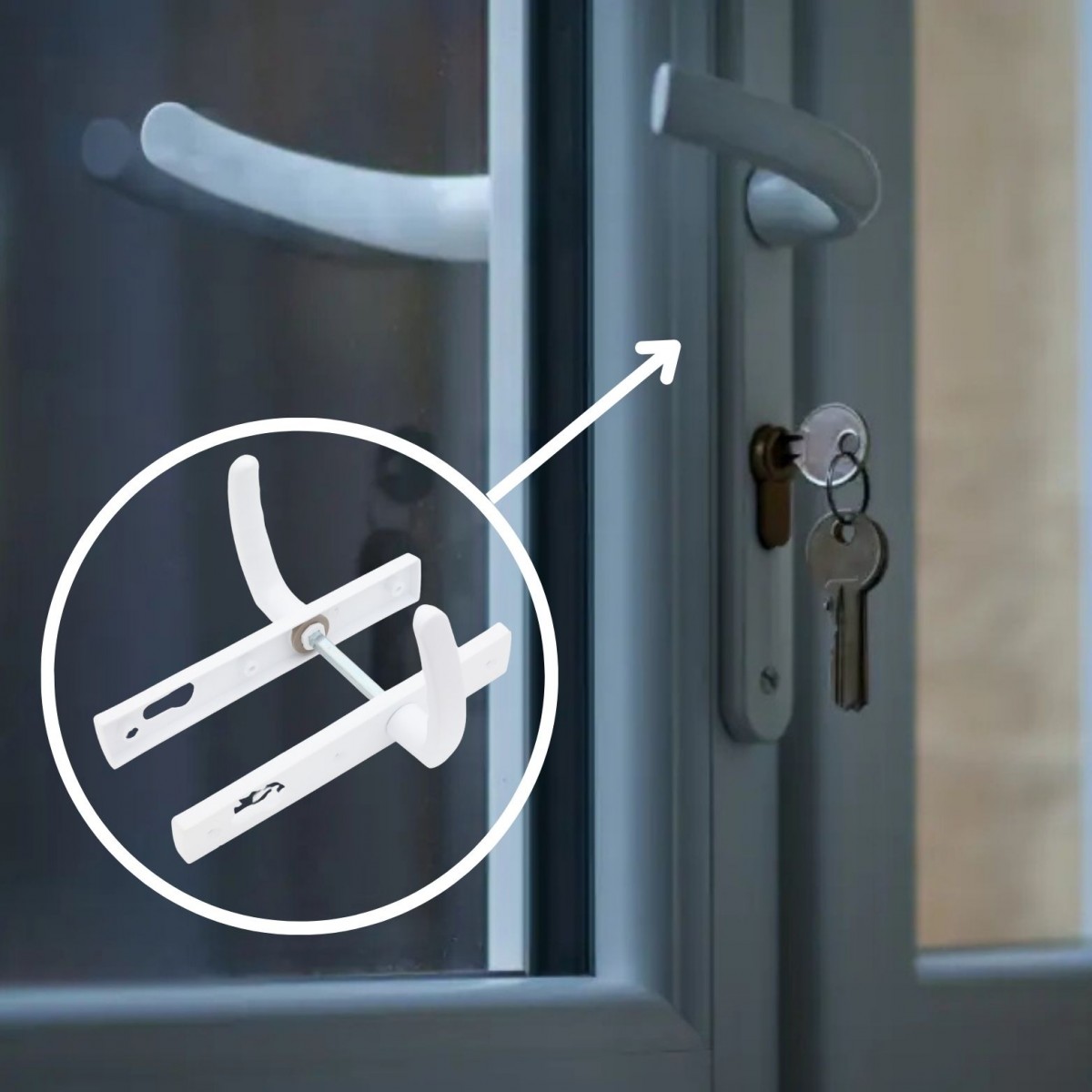 Plastik Pvc Pimapen Kapı Kolu Beyaz Plastik Pvc Pimapen Kapı Kolu Beyaz