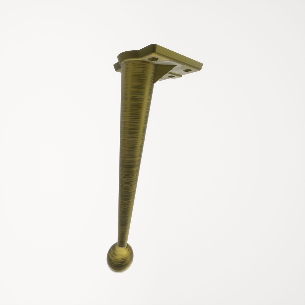 Saturn Antik Sarı 21 cm Mobilya Ayağı, Lüks Metal Mobilya Ayak, Koltuk, Dolap, Şifonyer, Masa Ayak