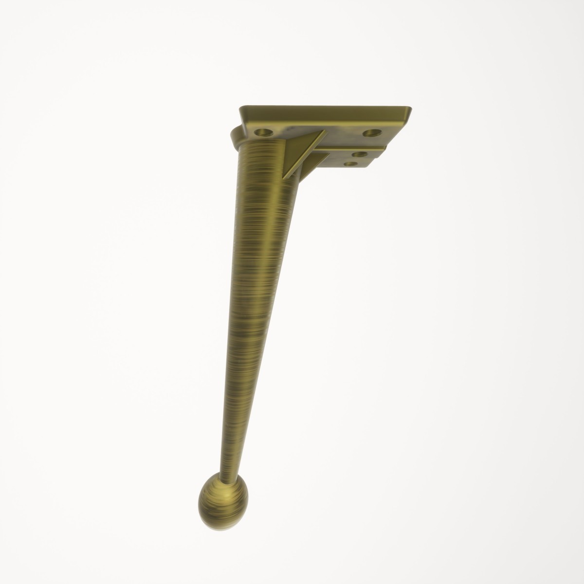 Saturn Antik Sarı 21 cm Mobilya Ayağı, Lüks Metal Mobilya Ayak, Koltuk, Dolap, Şifonyer, Masa Ayak