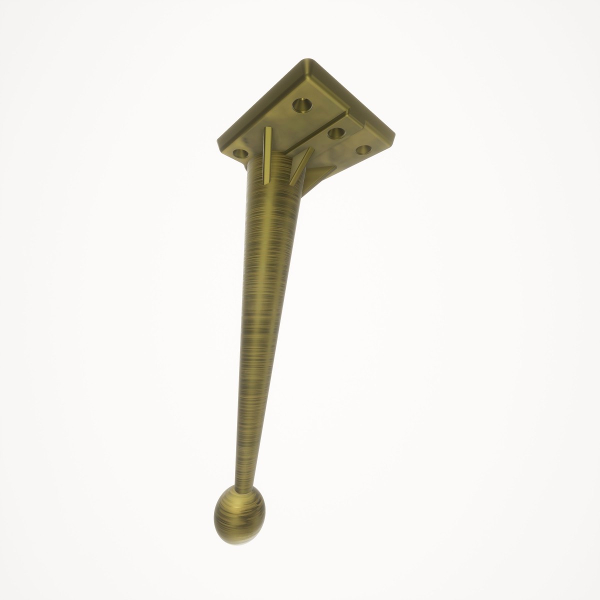 Saturn Antik Sarı 21 cm Mobilya Ayağı, Lüks Metal Mobilya Ayak, Koltuk, Dolap, Şifonyer, Masa Ayak