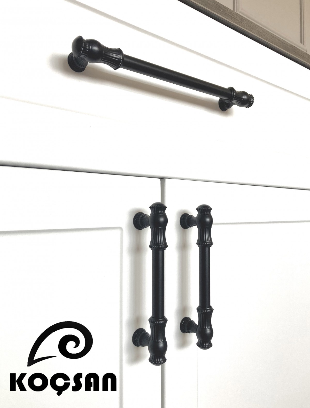 Sehzade 192 mm Siyah Kulp Lüks Country Mutfak Mobilya Dolap Çekmece Kulpu Sehzade 192 mm Siyah Kulp Lüks Country Mutfak Mobilya Dolap Çekmece Kulpu