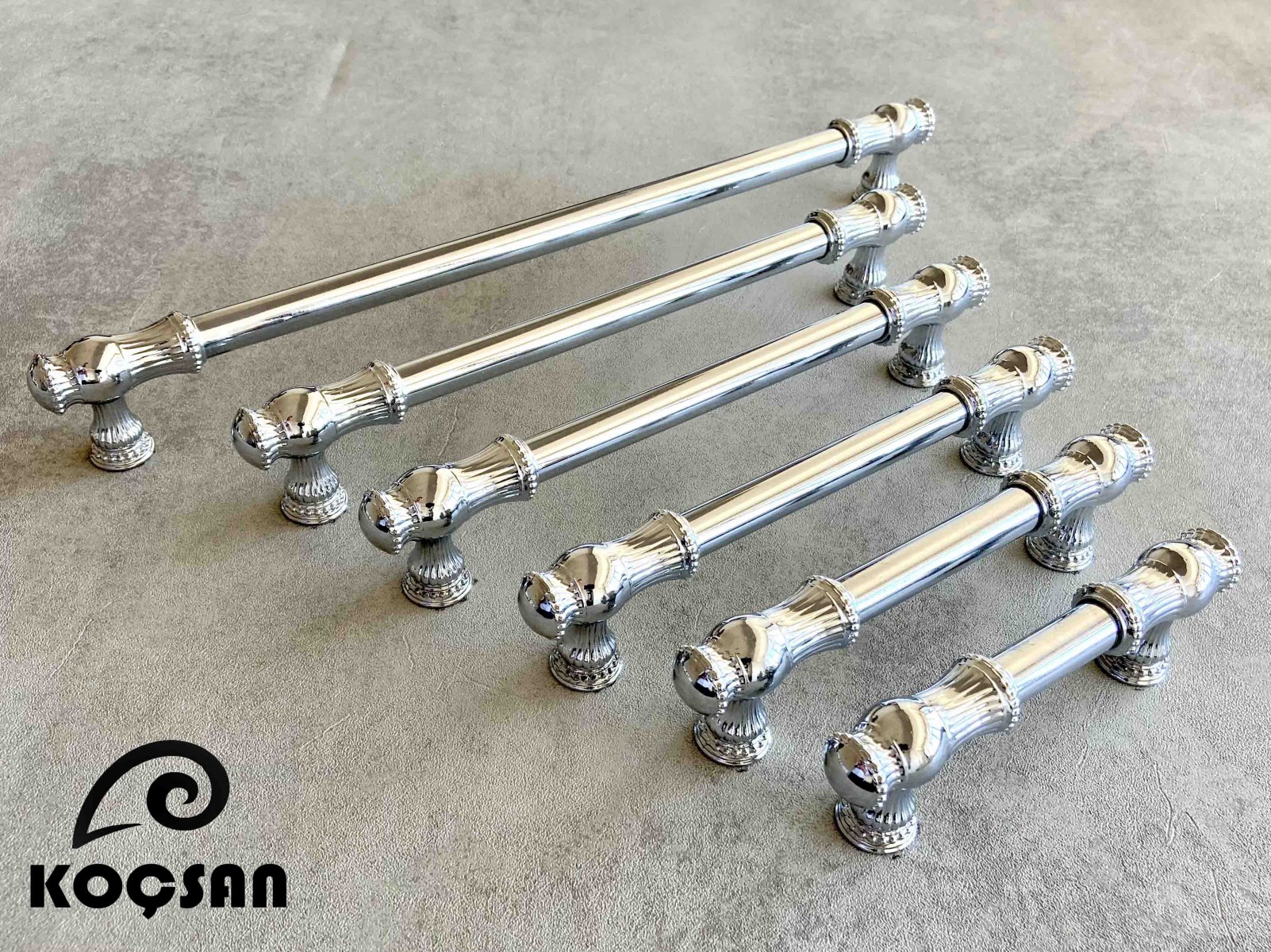 Sehzade 224 mm Krom Kulp Lüks Country Mutfak Mobilya Dolap Çekmece Kulpu