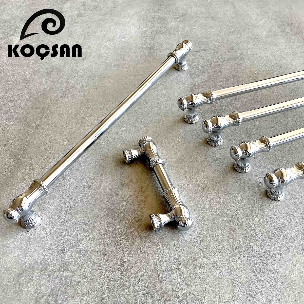 Sehzade 320 mm Krom Kulp Lüks Country Mutfak Mobilya Dolap Çekmece Kulpu