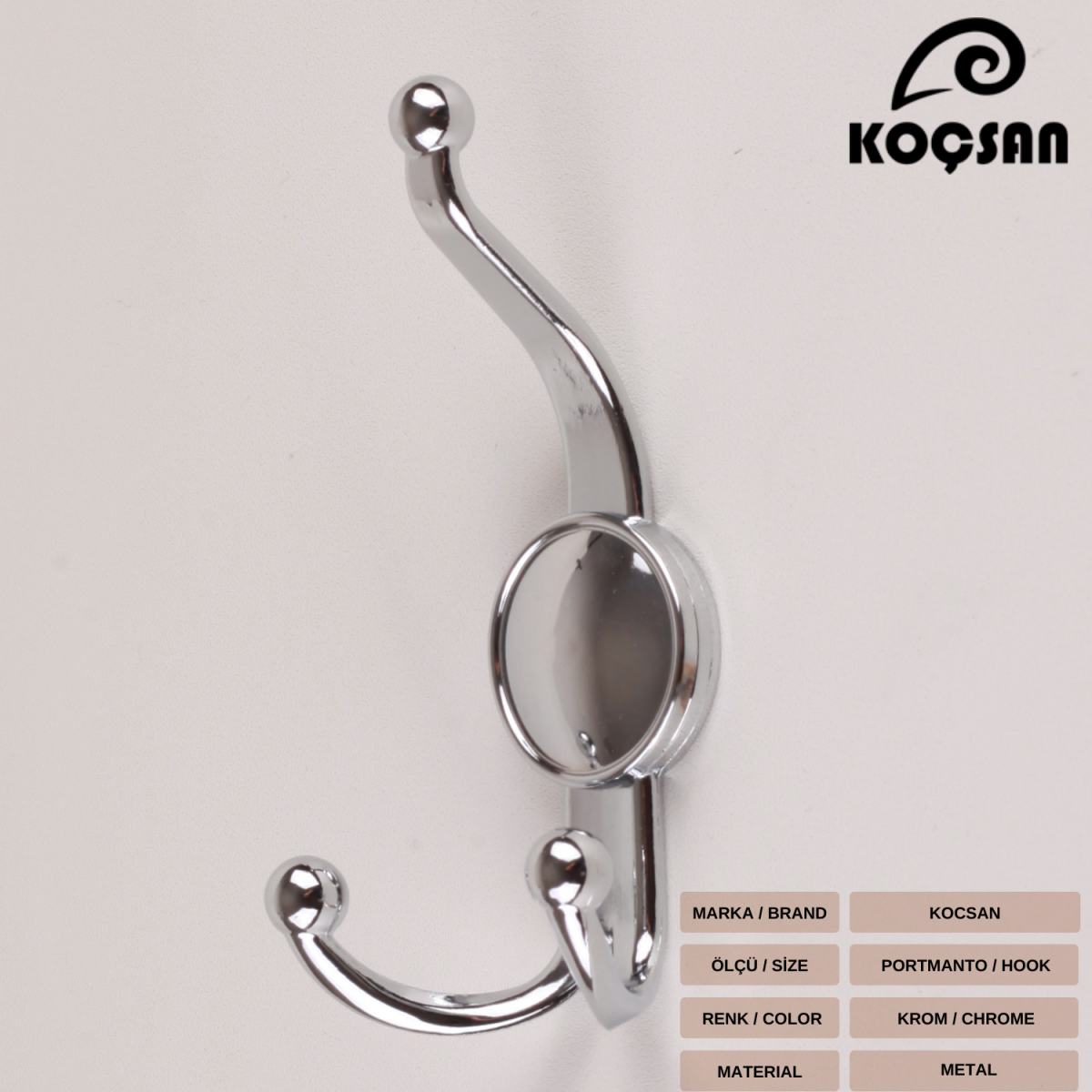 Tomris Büyük Krom Askı, Lüks Vestiyer Askısı, Dolap Askılık, Duvar Askılığı, Portmanto Askı