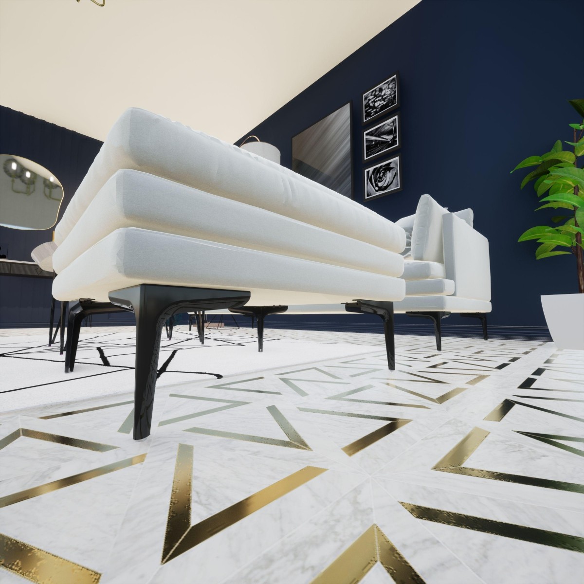 Venüs Siyah 15 cm Mobilya Ayağı, Lüks Metal Mobilya Ayak, Koltuk, Dolap, Şifonyer, Masa Ayak