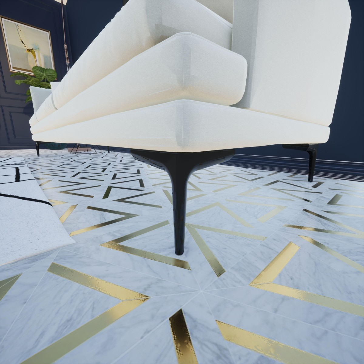 Venüs Siyah 20 cm Mobilya Ayağı, Lüks Metal Mobilya Ayak, Koltuk, Dolap, Şifonyer, Masa Ayak