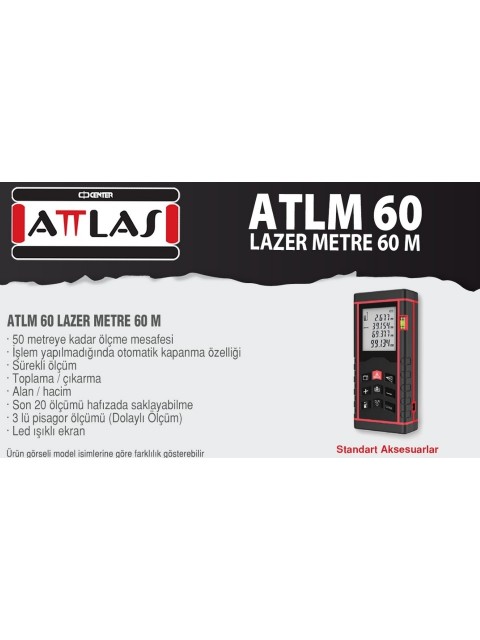 ATLAS Atlm 60 Lazer Metre 60 Mt