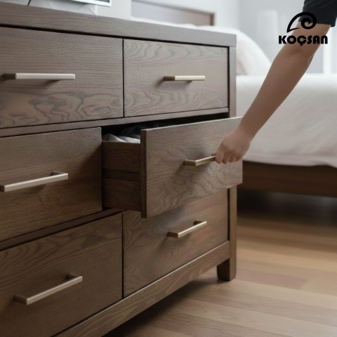 Alüminyum Köprü Kulp Lüks Country Mutfak Mobilya Dolap Çekmece Kulpu 128 mm-İnox