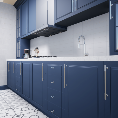 Apex 160 mm Krom Kulp Lüks Country Mutfak Mobilya Dolap Çekmece Kulpu