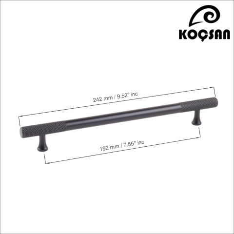 Apex 192 mm Siyah Kulp Lüks Country Mutfak Mobilya Dolap Çekmece Kulpu