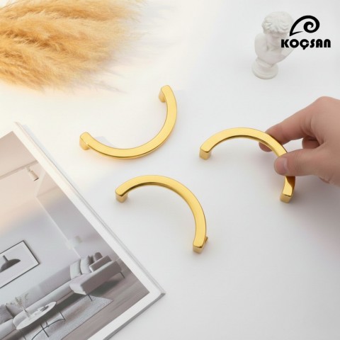 Ay C Kulp Lüks Country Mutfak Mobilya Dolap Çekmece Kulpu 160 mm-Altın