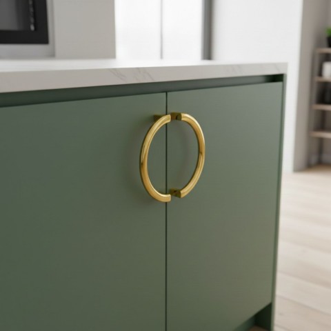 Ay C Kulp Lüks Country Mutfak Mobilya Dolap Çekmece Kulpu 160 mm-Altın