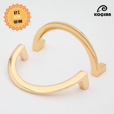 Ay C Kulp Lüks Country Mutfak Mobilya Dolap Çekmece Kulpu 160 mm-Altın