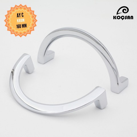 Ay C Kulp Lüks Country Mutfak Mobilya Dolap Çekmece Kulpu 160 mm-Krom