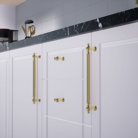 Begum Kulp Lüks Country Mutfak Mobilya Dolap Çekmece Kulpu 160 mm_Mat Altın