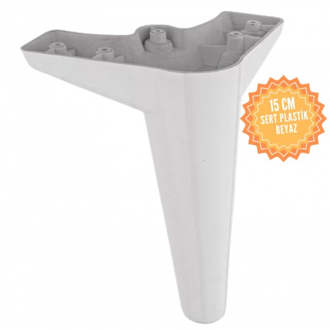Zirve 15 Cm Plastik Mobilya Ayağı, Lüks Metal Mobilya Ayak, Koltuk, Dolap, Şifonyer Ayak