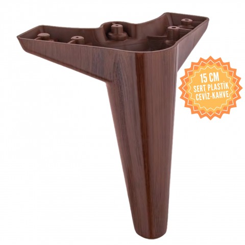Zirve 15 Cm Plastik Mobilya Ayağı, Lüks Metal Mobilya Ayak, Koltuk, Dolap, Şifonyer Ayak