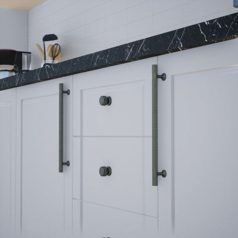 Firuze 160 mm Antik Gümüş Kulp Lüks Country Mutfak Mobilya Dolap Çekmece Kulpu