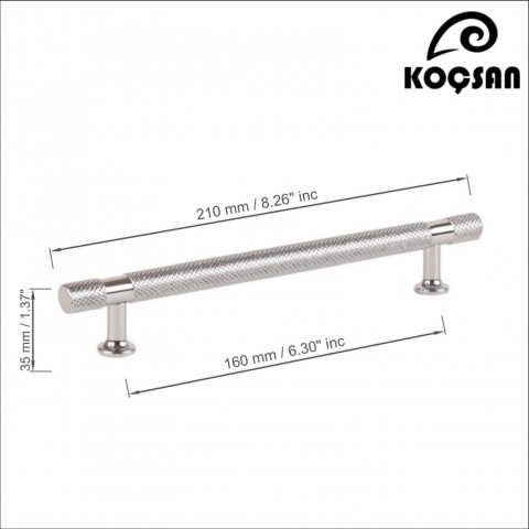 Firuze 160 mm Krom Kulp Lüks Country Mutfak Mobilya Dolap Çekmece Kulpu
