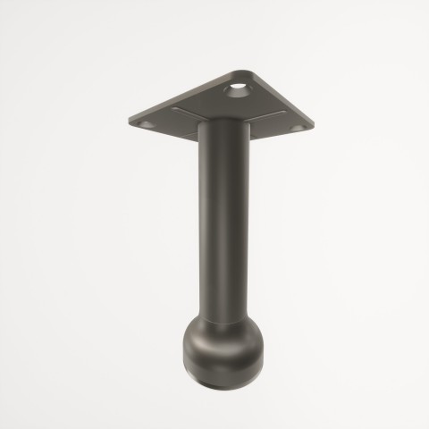 Gökçe Siyah 12 cm Mobilya Ayağı, Lüks Metal Mobilya Ayak, Koltuk, Dolap, Şifonyer, Masa Ayak