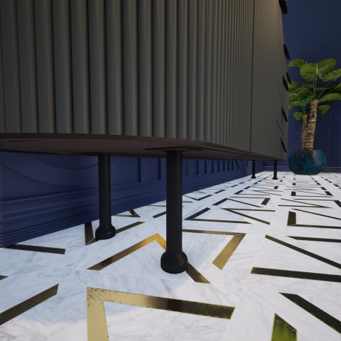 Gökçe Siyah 12 cm Mobilya Ayağı, Lüks Metal Mobilya Ayak, Koltuk, Dolap, Şifonyer, Masa Ayak