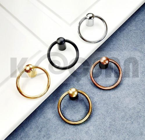 Halka Sarkac Siyah Kulp Lüks Country Mutfak Mobilya Dolap Çekmece Kulpu