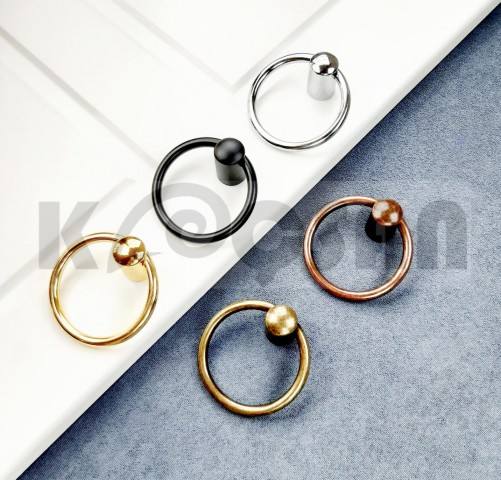 Halka Sarkac Siyah Kulp Lüks Country Mutfak Mobilya Dolap Çekmece Kulpu