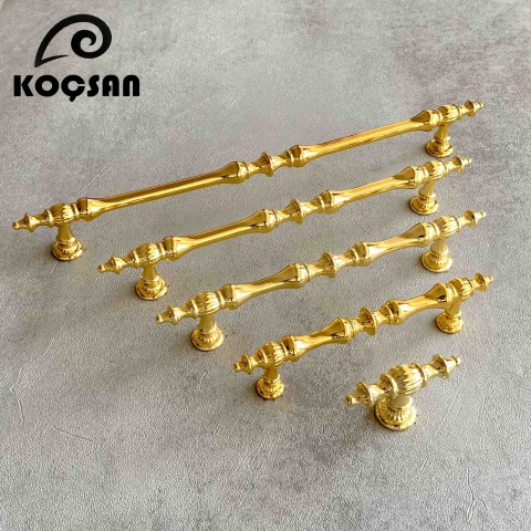 Hilal 128 mm Altın Kulp Lüks Country Mutfak Mobilya Dolap Çekmece Kulpu