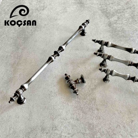 Hilal 160 mm Antik Gümüş Kulp Lüks Country Mutfak Mobilya Dolap Çekmece Kulpu